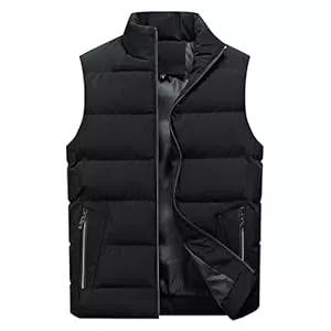 YOUTHUP  YOUTHUP Weste Herren Steppweste Winter Freizeit Wärme Ärmellose Sportweste Outdoor Stehkragen Winterweste