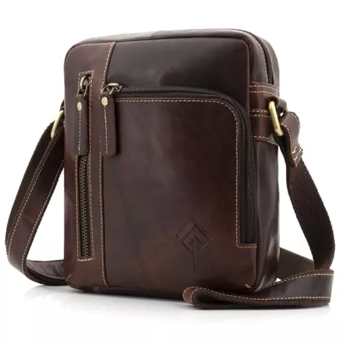 ekavale Taschen & Rucksäcke ekavale Umhängetasche Herren Klein Leder Männerhandtasche aus Echtleder Herren Crossbody Bag Leder Handtasche Bag für Alltag und Reisen