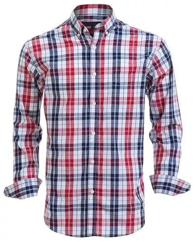 Rankitutu Poloshirts Rankitutu Herren-Knleistenhemden aus Baumwolle, Langarmhemden, Regular Fit