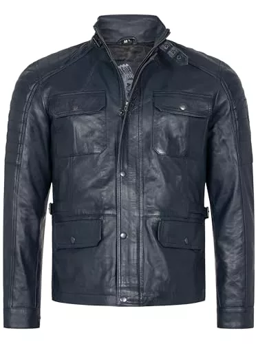 Rock Creek Jacken Rock Creek Herren Lederjacke Biker Jacke Echt Leder M53
