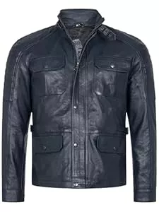Rock Creek  Rock Creek Herren Lederjacke Biker Jacke Echt Leder M53