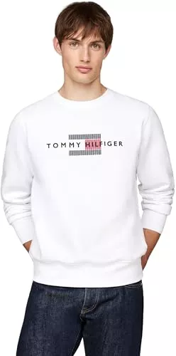 Tommy Hilfiger Pullover & Strickmode Tommy Hilfiger Herren Sweatshirt Flag ohne Kapuze