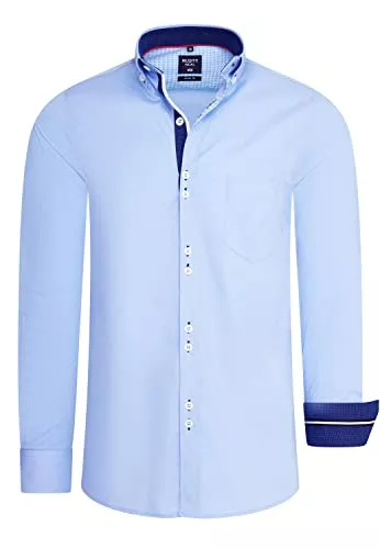 R-Neal Hemden R-Neal Herren Business Hemd Stretch Langarm Hemden Kentkragen Büro-Hemd Freizeit-Hemd Hochzeit-Hemd S M L XL XXL 3XL 11022-30