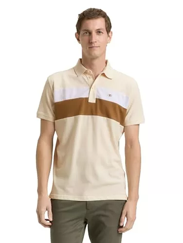 TOM TAILOR Poloshirts TOM TAILOR Herren Piqué Poloshirt mit Blockstreifen