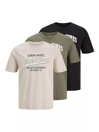 JACK &amp; JONES T-Shirts JACK &amp; JONES Male T-Shirt 3er-Pack Logo T-Shirt