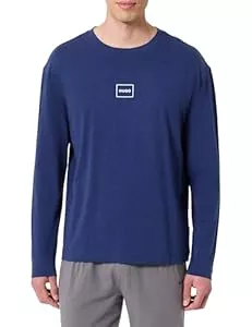 HUGO Pullover & Strickmode HUGO Herren Laze Longsleeve T-Shirt aus Stretch-Baumwolle mit Logo-Print