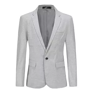 YFFUSHI Blazer YFFUSHI Sakko Herren 1 Knopf Sportlich Blazer Regular Fit Business Freizeit Anzugjacke Modern Anzug Jackett