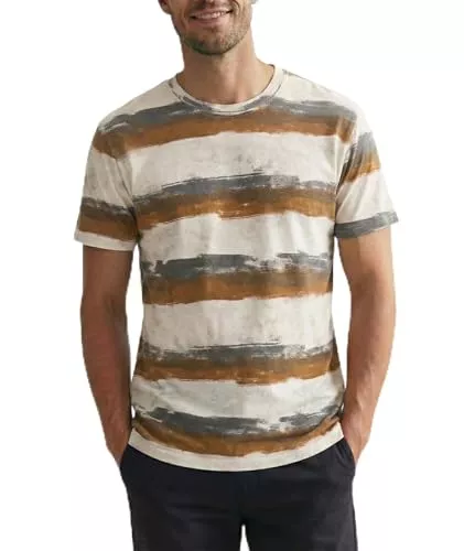 JEEGAL T-Shirts JEEGAL Herren T-Shirt Vintage Print – 200GSM Schwere Qualität, 95% Baumwolle 5% Elasthan – Premium Stretch Slim Fit Kurzarm Shirt – Formstabil &amp; Blickdicht –Retro Aufdruck