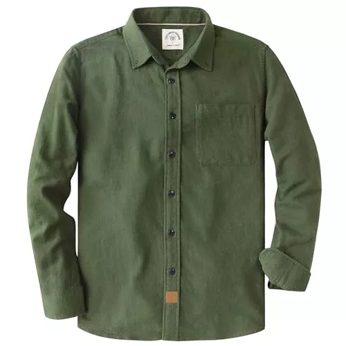 Dubinik Hemden Dubinik® 6 oz Men's Flannel Shirt,Checked Button-Down Outdoor Cotton Casual Shirts,Flanellhemden Herren Langarm