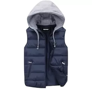 YOUTHUP Westen YOUTHUP Herren Steppweste mit Kapuze Leicht Winterweste Outdoor Dicke Freizeit Gilet Ärmellos Jacke Sport Weste