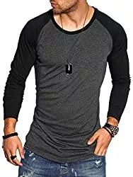 behype. Langarmshirts behype. Herren Oversize Longsleeve Langarm T-Shirt O-Neck Rundhals Ausschnitt