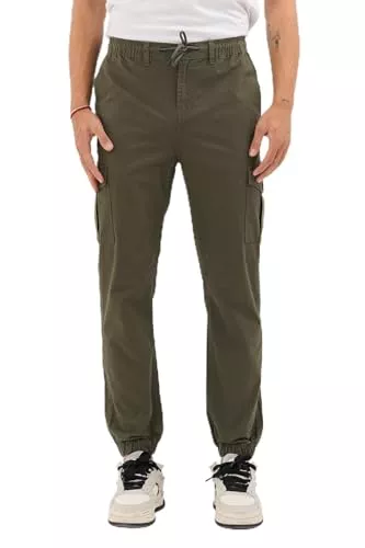 COMEOR Hosen COMEOR Cargohose Herren Stretch Relaxed Fit – Chino Hose Baumwolle Männer Cargo Outdoorhosen, Wanderhose, Baggy Freizeit mit 6 Taschen &amp; Kordelzug