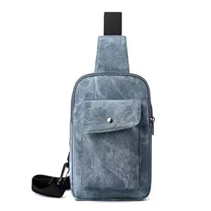 Long Keeper Taschen & Rucksäcke Long Keeper Kleine Sling Bag Brusttasche Kunstleder Crossbody Rucksack Sling Tasche Crossbody Bag Reise Outdoor Schultertasche Umhängetasche für Herren Damen