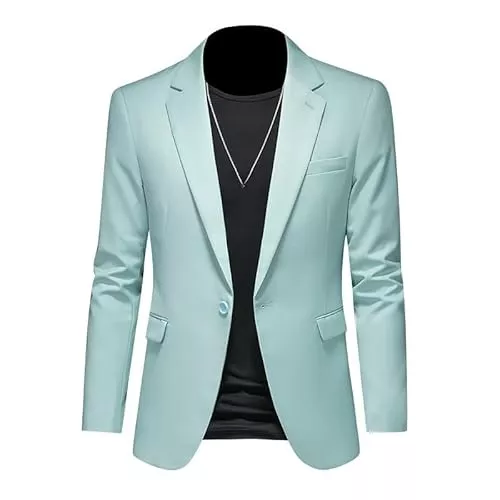 MIRALOSVIAN Blazer MIRALOSVIAN Blazer Herren,Herren Casual Regular Fit Leichte Jacken Sommer Einfarbig Langarm Blazer mit Tasche Smart Comfort Anzugjacke Winddicht Alltagskleidung