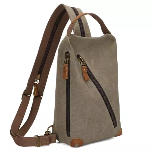 KL928 Taschen & Rucksäcke KL928 Canvas Sling Bag Herren und Damen, Schultertasche Crossbody Schulterrucksack Rucksack Shoulder Slingbag Rucksäcke für Men Women