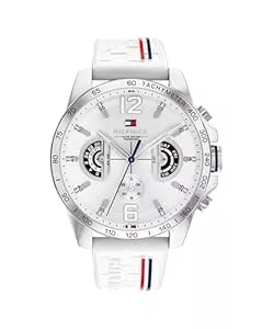 Tommy Hilfiger Uhren Tommy Hilfiger Analoge Multifunktionale Quarz-Uhr für Herren mit Silikon-, Edelstahl- oder Lederarmband, Unterzifferblätter für Tag und Datum, Wasserdicht bis 5ATM.