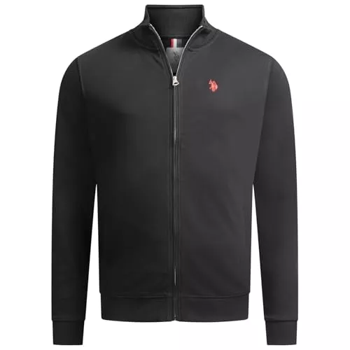 U.S. Polo Assn. Strickjacken U.S. POLO ASSN. Herren Sweatjacke (S-XXL) mit Stehkragen, Reißverschluss, Eingrifftaschen und Leichter Fütterung P020