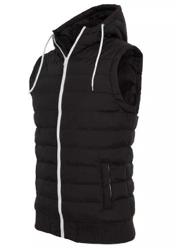 Urban Classics Westen Urban Classics Small Bubble Hooded Vest, black/white