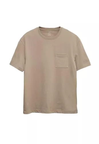 Marks &amp; Spencer T-Shirts Marks &amp; Spencer Mittelschweres T-Shirt Aus Reiner Baumwolle Mit Tasche Herren