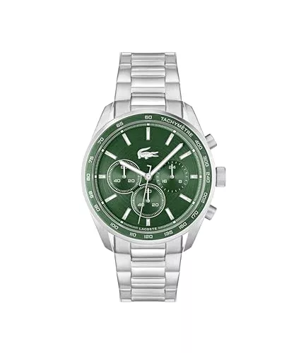 Lacoste Uhren Lacoste Chronograph-Quarzuhr der Boston Kollektion für Herren mit Leder- oder Edelstahlarmband in Glieder- oder Mesh-Design