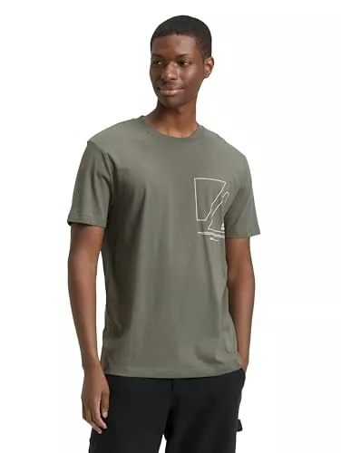 TOM TAILOR Denim T-Shirts Tom Tailor Denim Herren Basic T-Shirt mit Logo-Print