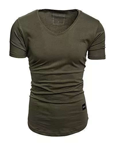 REPUBLIX T-Shirts REPUBLIX Oversize Herren Slim-Fit V-Neck Basic Sommer T-Shirt V-Ausschnitt