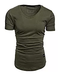 REPUBLIX T-Shirts REPUBLIX Oversize Herren Slim-Fit V-Neck Basic Sommer T-Shirt V-Ausschnitt