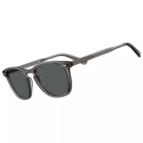 CARFIA Sonnenbrillen & Zubehör CARFIA Vintage Polarisierte Sonnenbrille für Herren UV-Schutz Fahrerbrillen mit Rechteckigen Acetatrahmen