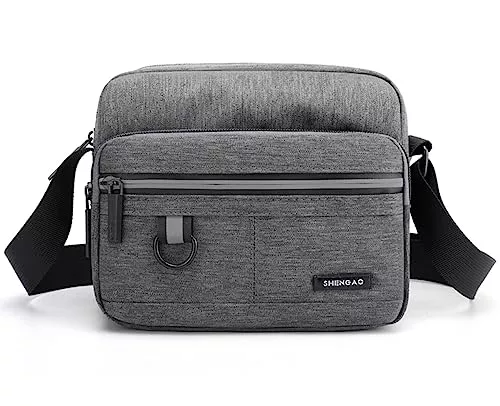 Hjkiopc Taschen & Rucksäcke Hjkiopc Herren-Schultertaschen Klein Crossbody Bag Handtasche Tasche Umhängen Messenger BagHandytasche Messenger Bag Herrentasche Shulder Bag Vintage Gelten für Arbeit Reise Alltagsleben