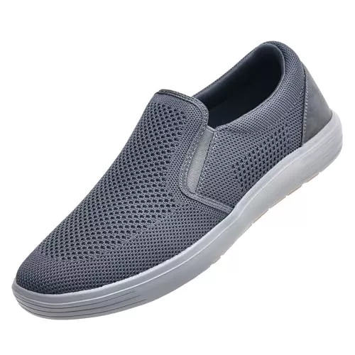 konhill Schnürhalbschuhe konhill Herren Slip On Schuhe Trainers - Casual Atmungsaktiv Komfortabel Mesh Walking Schuhe Kleid Sneaker Loafers