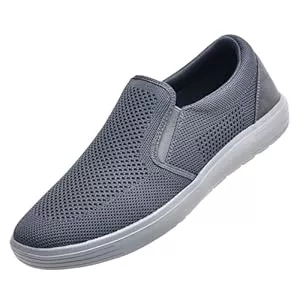 konhill Schnürhalbschuhe konhill Herren Slip On Schuhe Trainers - Casual Atmungsaktiv Komfortabel Mesh Walking Schuhe Kleid Sneaker Loafers