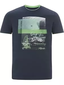 Jan Vanderstorm T-Shirts Jan Vanderstorm Herren T-Shirt Hakejan Bedruckt mit Segelboot-Motiv, hochwertige Kontrastdetails an kurzem Ärmel und Rundhals-Ausschnitt 100% Baumwolle, Übergröße bis 7XL