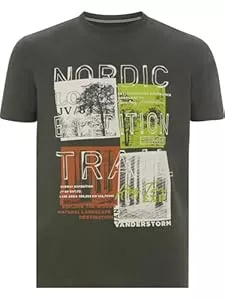 Jan Vanderstorm T-Shirts Jan Vanderstorm Herren T-Shirt Tandrup | Kurzarm, Rundhals | Reine Baumwolle | große Größen L-7XL