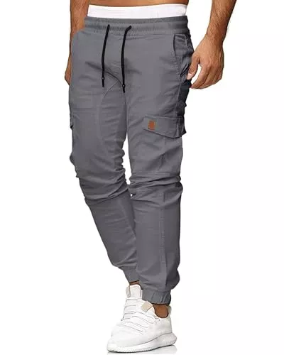 CTU Hosen Herren Cargo Hose Casual Work Combat Jogger Slim Fit Drawstring Hose mit Taschen