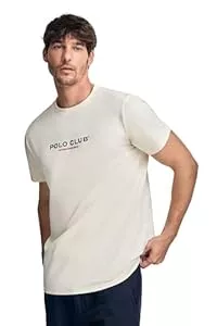 Polo Club T-Shirts Polo Club T-Shirt Herren Baumwolle mit Rundhalsausschnitt und Logo