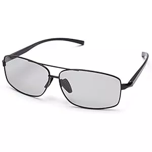 TJUTR Sonnenbrillen & Zubehör TJUTR Selbsttönende Sonnenbrille Herren Polarisierte Adaptive Sonnenbrille Metall Rechteckige Gläser UV400 Blendschutz Brille für Autofahrer