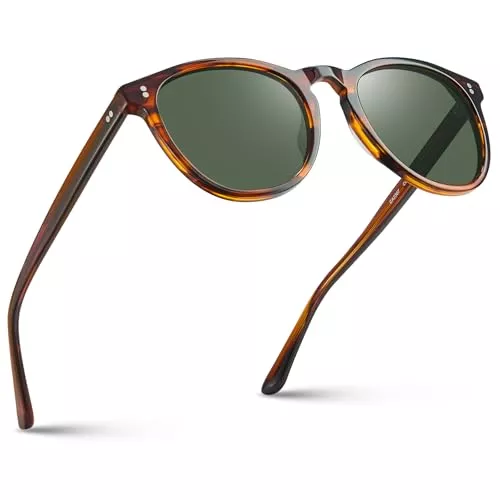 CARFIA Sonnenbrillen & Zubehör CARFIA Schicke Herren Sonnenbrille Polarisierte UV Schutz Damen Brille mit Schlüssellochdesign Nasensteg Klein Kopf CA2307