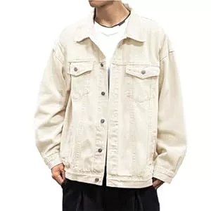Generisch Jacken Jeans Jacken Für Herren Jeansjacke Denim Jacke Alltag Cowboy Regular Fit Revers Sommerjacke Trucker Vintage Oberbekleidung Outdoor Frühling Klassisch Lässig