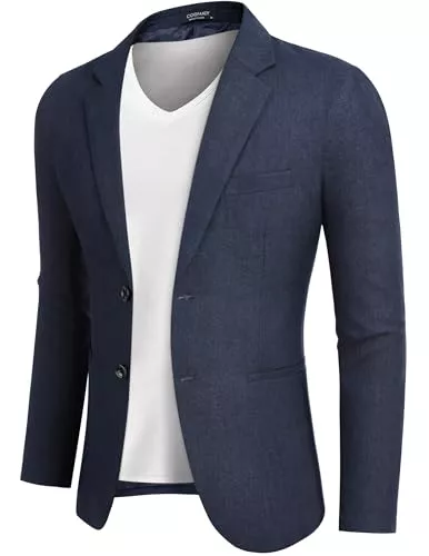 COOFANDY Blazer COOFANDY Herren Sakko Sportlich Casual Freizeit Modern Anzug Regular Fit 2 Knöpfe Business Anzugjacken