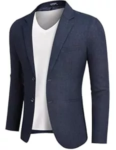 COOFANDY Blazer COOFANDY Herren Sakko Sportlich Casual Freizeit Modern Anzug Regular Fit 2 Knöpfe Business Anzugjacken