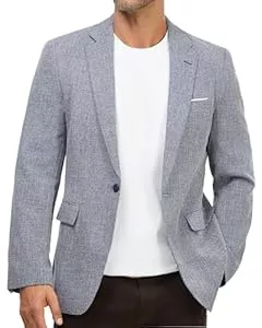 Autsel Blazer Autsel Sakko Herren Regular Fit Blazer Freizeit Business Sportlich Elegant Jackett 1 Knopf Herrenjacke Modern Anzugjacke für Büro Casual Party