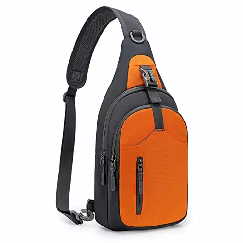 REETEE Taschen & Rucksäcke REETEE Leichte Brusttasche Sling Schulter Rucksäcke, Brusttasche Herren mit Verstellbarem Schultergurt, Umhängetasche Crossbody Bag Backpack für Outdoorsport, Radfahren, Hundewandern