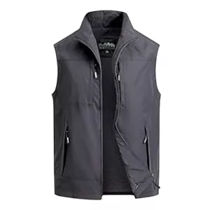 MeiLayM  MeiLayM Herren Outdoor Weste Atmungsaktiv Anglerweste Sommer Schnelltrocknend Weste Vielen Taschen Weste Freizeit Ärmellos Jacke Camping Safari Fotografie Weste