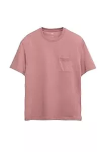 Marks &amp; Spencer  Marks &amp; Spencer Herren T-Shirt aus Reiner Baumwolle mit Tasche – Mittelschwer – Relaxed Fit