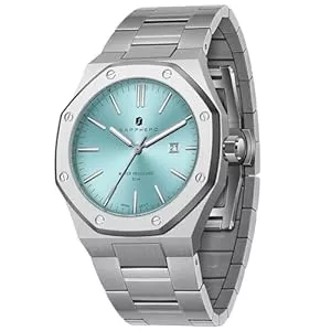 SAPPHERO Uhren SAPPHERO Uhren Herren Edelstahl 50M Wasserdicht Armbanduhr Herren Klassisch Luxus Analog Quarz Herrenuhren mit Kalender Elegantes Geschenk für Männer