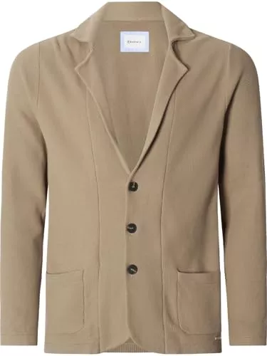 BABISTA Blazer BABISTA Herren Stricksakko Ferin mit Reverskragen, Blazer aus feinem Struktur-Strick, Strickjacke mit Knopfleiste mit 3 Knöpfen, Zwei aufgesetzte Taschen, Casual Sakko aus 100% Baumwolle