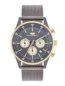 Rhodenwald &amp; Söhne  Rhodenwald &amp; Söhne Herren Uhr analog Japan Quarzwerk mit Edelstahl anthrazit Armband 10010377