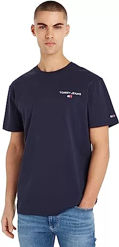 Tommy Jeans T-Shirts Tommy Jeans Herren T-Shirt Kurzarm Classic Linear Back Print Rundhalsausschnitt