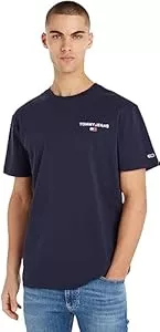 Tommy Jeans T-Shirts Tommy Jeans Herren T-Shirt Kurzarm Classic Linear Back Print Rundhalsausschnitt