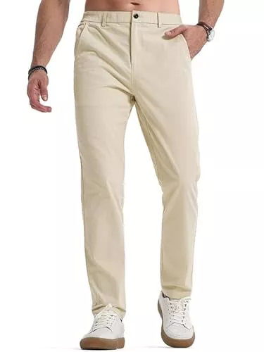 Elegancity Hosen Elegancity Herren Chinohose Stretch Freizeithose Regular Fit Stoffhose Anzughose Einfarbig 60% Baumwolle Passform Mit Bundgummi S-3XL